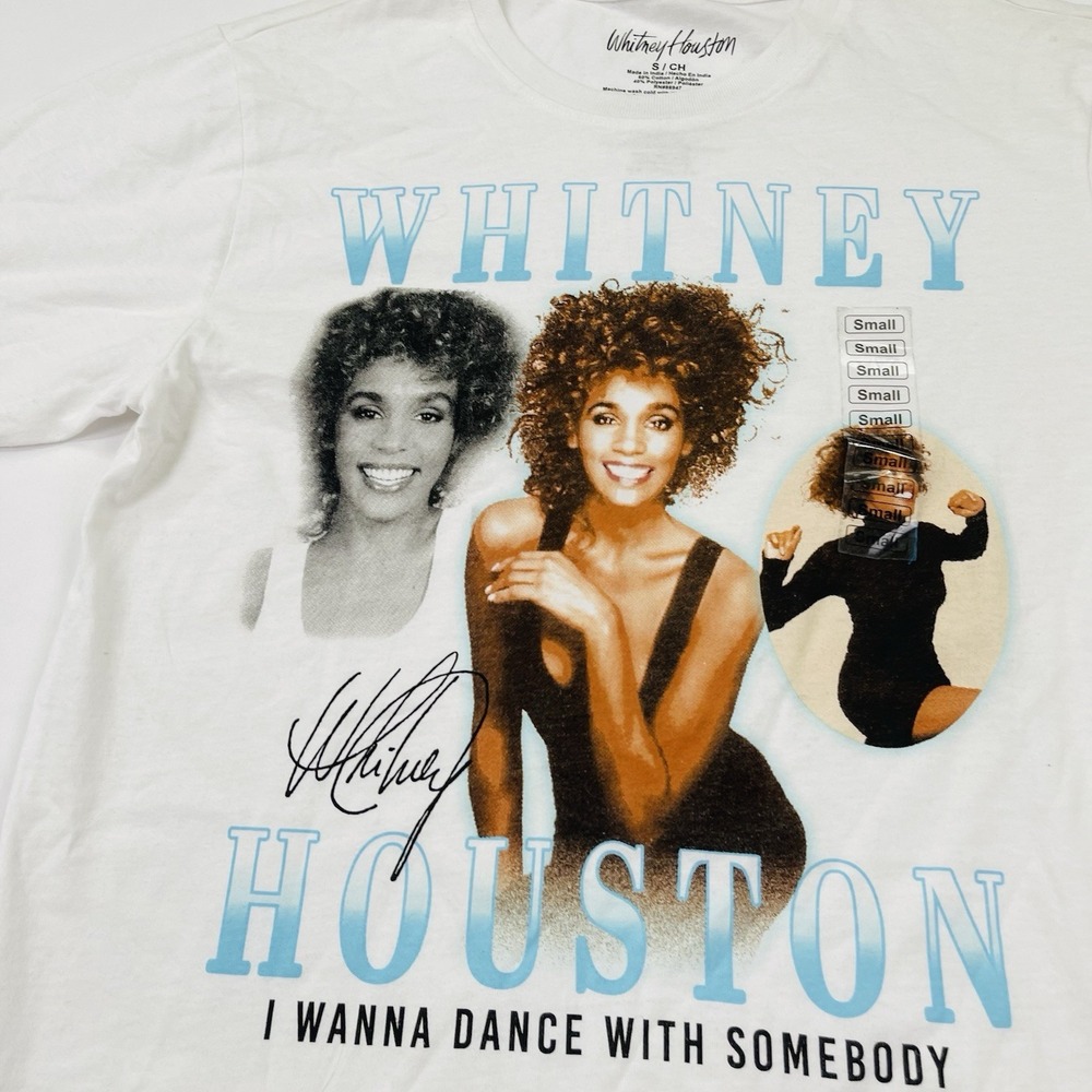 Vintage Style WHITNEY HOUSTON I Wanna Dance T-Shirt Mens Small NEW "READ " - Picture 2 of 15
